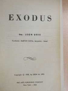 Leon Uris - Exodus [antikvár]