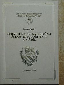 Both Ödön - Fejezetek a nyugat-európai állam- és jogtörténet köréből [antikvár]