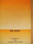 Supplemento 1992 al catalogo edizioni 1988 [antikvár]