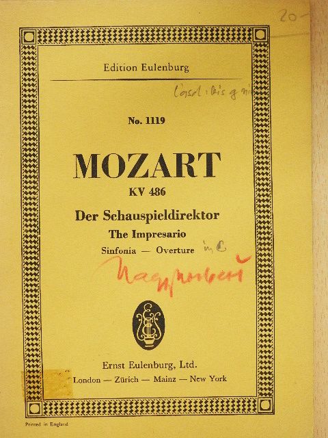 Wolfgang Amadeus Mozart - Der Schauspieldirektor [antikvár]