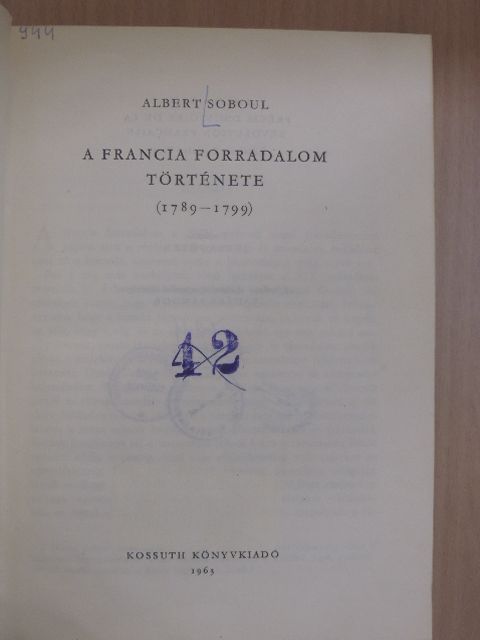 Albert Soboul - A francia forradalom története [antikvár]