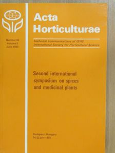 E. Józsa - Second International Symposium on Spices and Medicinal Plants and 27th Scientific Meeting of GA II. [antikvár]