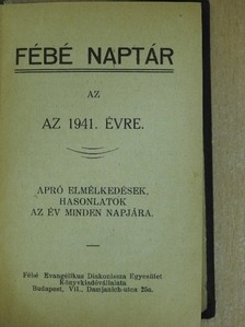Fébé naptár az 1941. évre [antikvár]