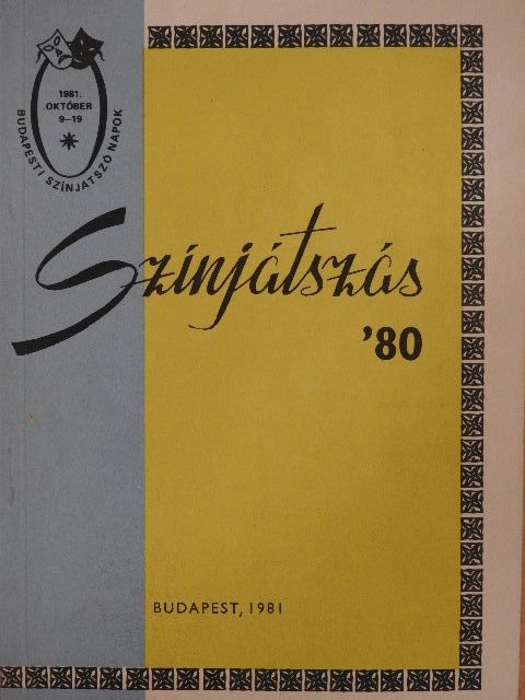 Bácskay Zsuzsanna - Színjátszás '80 [antikvár]