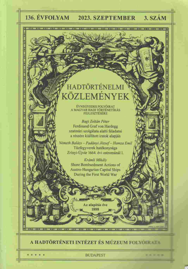 Hadtörténelmi közlemények 2023.  szeptember 3. szám [antikvár]