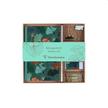P0130-0431 - Kollekció Clairefontaine Gaia kék jegyzetfüzet, ceruza, binder csipesz, kapocs, radír