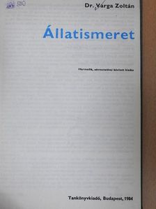 Dr. Varga Zoltán - Állatismeret [antikvár]