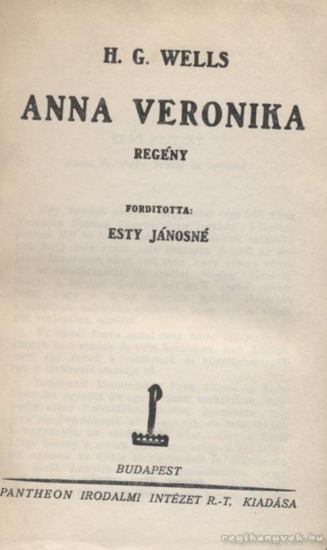H.G. Wells - Anna Veronika [antikvár]