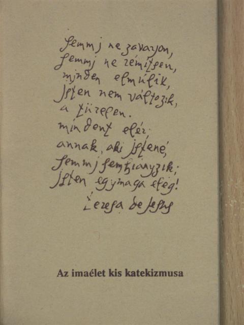 Gabriele De Vos - Az imaélet kis katekizmusa [antikvár]