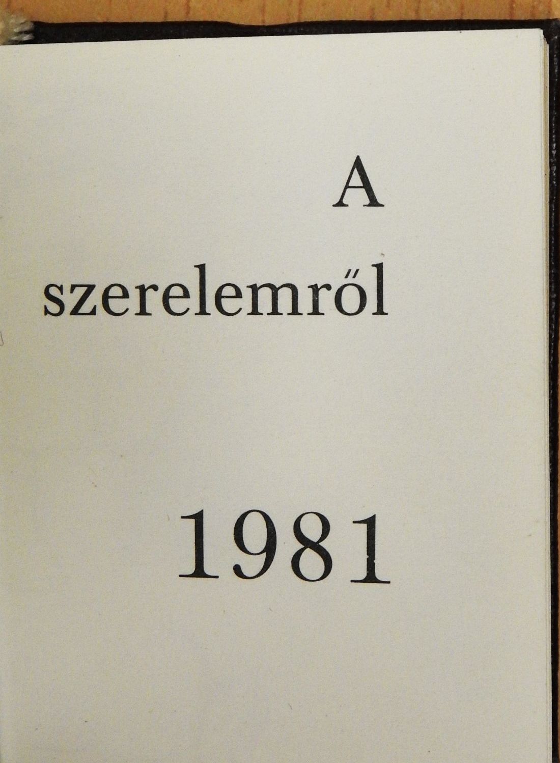 A szerelemről (minikönyv) [antikvár]