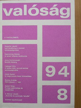 Ankerl Géza - Valóság 1994. augusztus [antikvár]