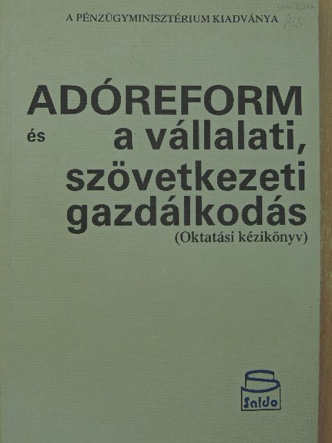 Adóreform és a vállalati, szövetkezeti gazdálkodás [antikvár]
