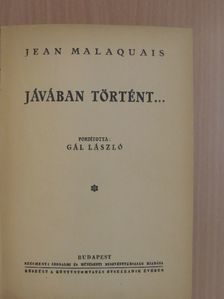 Jean Malaquais - Jávában történt... [antikvár]