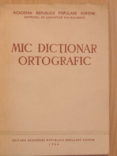 Mic dictionar ortografic [antikvár]