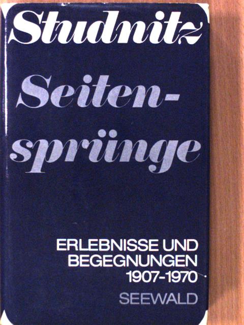 Hans-Georg von Studnitz - Seitensprünge [antikvár]