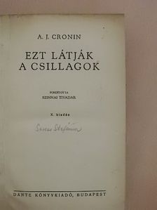 A. J. Cronin - Ezt látják a csillagok I-II. [antikvár]