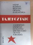 Tájékoztató a marxizmus-leninizmus esti egyetem keretében folyó oktatási formákról 1974-1975 [antikvár]