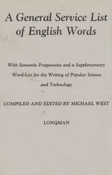 Michael West - A General Service List of English Words [antikvár]