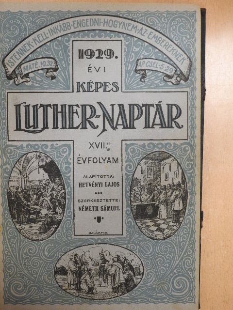 Dr. Kiss Jenő - Képes Luther-naptár az 1929-30. közönséges évre [antikvár]