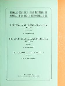 Koltan- ja Kuolanlappalaisia Satuja [antikvár]