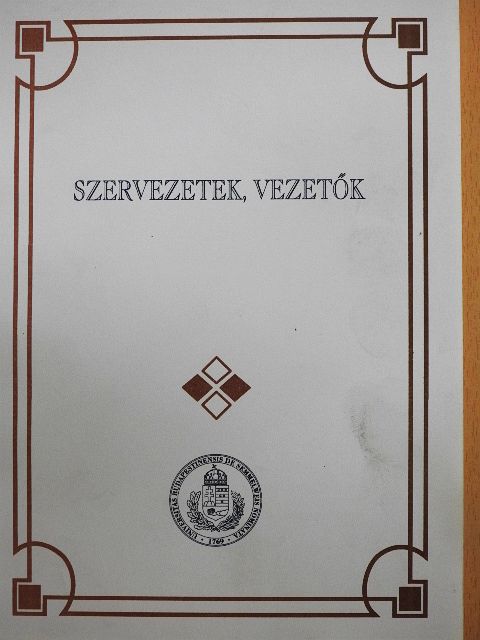 Dr. Réthelyi Miklós - Szervezetek, vezetők [antikvár]