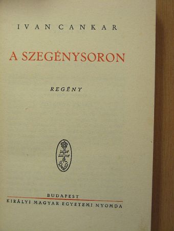 Ivan Cankar - A szegénysoron [antikvár]