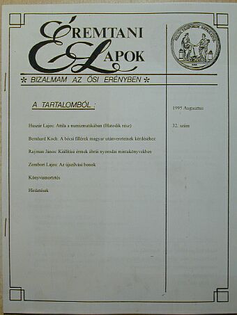 Bernhard Koch - Éremtani Lapok 1995. augusztus [antikvár]