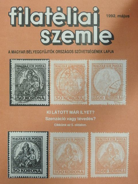 Filatéliai Szemle 1992. május [antikvár]