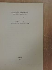 A könyvtár szak tanterve és tájékoztatója [antikvár]