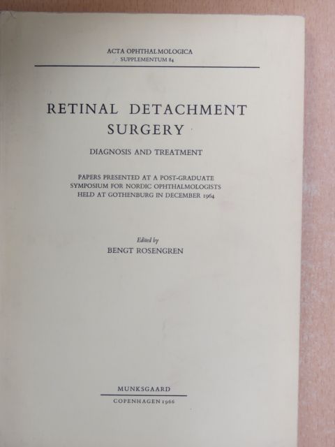 Retinal Detachment Surgery [antikvár]