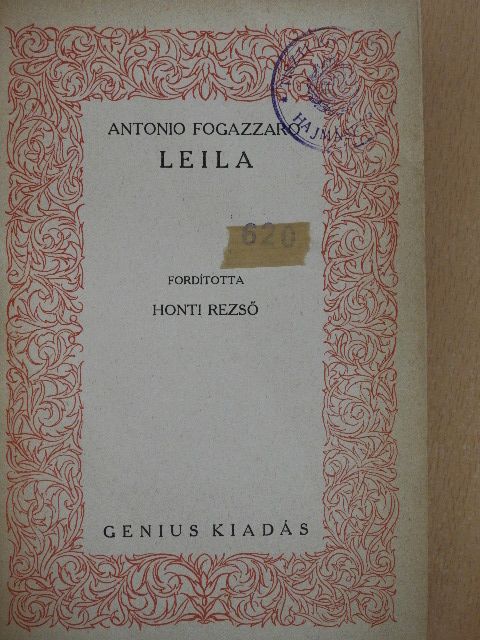 Antonio Fogazzaro - Leila [antikvár]