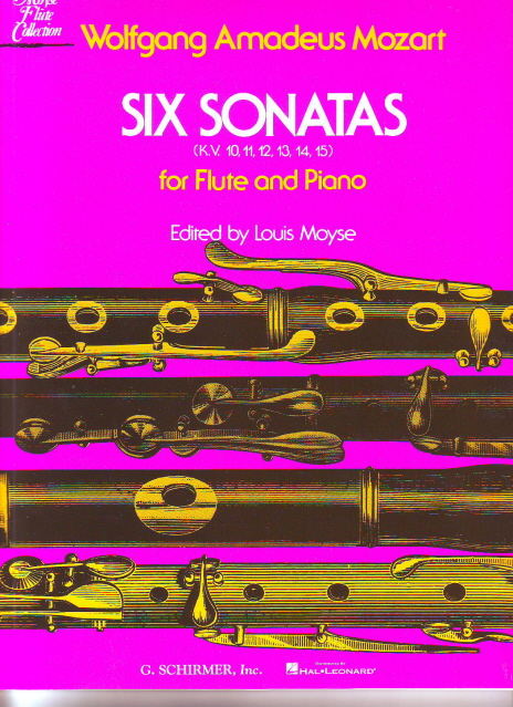 MOZART, W,A, - SIX SONATAS (KV 10, 11, 12, 13, 14, 15) FOR FLUTE AND PIANO EDITED BY LOUIS MOYSE