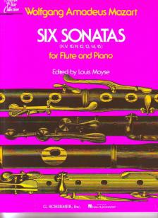 MOZART, W,A, - SIX SONATAS (KV 10, 11, 12, 13, 14, 15) FOR FLUTE AND PIANO EDITED BY LOUIS MOYSE