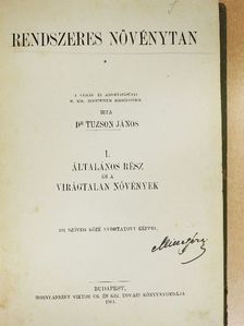 Dr. Tuzson János - Rendszeres növénytan I. [antikvár]