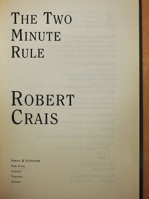 Robert Crais - The two minute rule [antikvár]