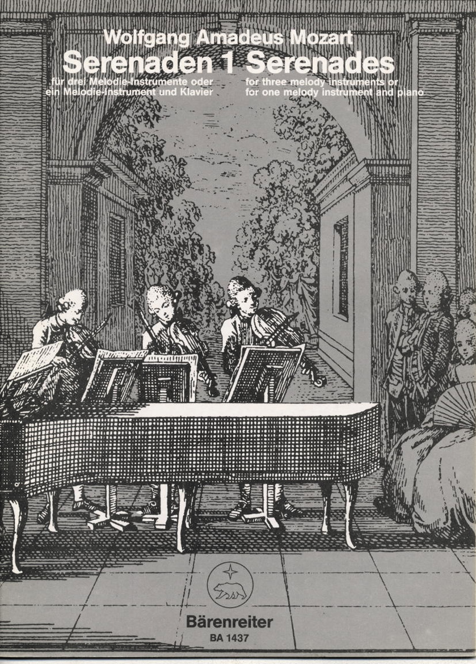 MOZART, W,A, - SERENADEN 1 FÜR 3 MELODIE-INSTRUMENTE ODER FÜR EIN INSTRUMENT UND KLAVIER