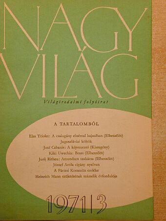 Elsa Triolet - Nagyvilág 1971. március [antikvár]