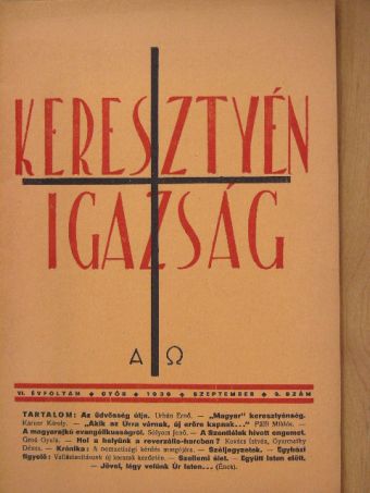 Groó Gyula - Keresztyén Igazság 1939. szeptember [antikvár]