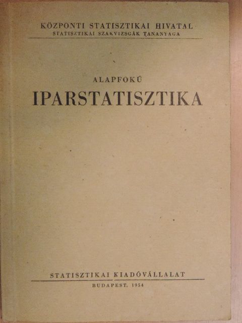 Alapfokú iparstatisztika [antikvár]