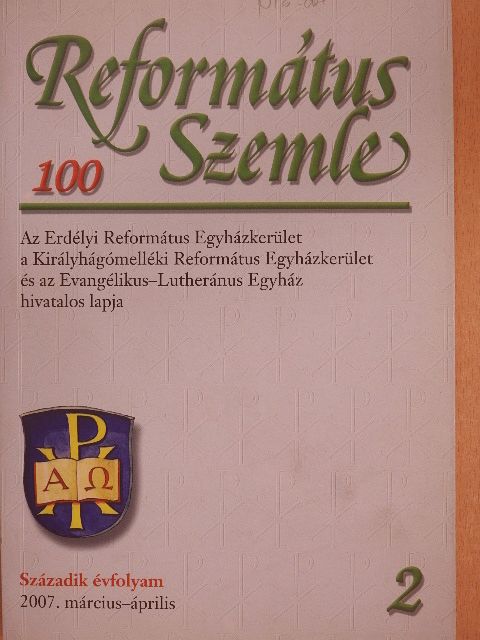 Adorjáni Zoltán - Református Szemle 2007. március-április [antikvár]