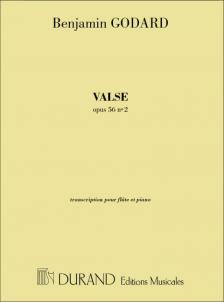 GODARD, BENJAMIN - VALSE OPUS 56 NO. 2 TRANSCRIPTION POUR FLUTE ET PIANO