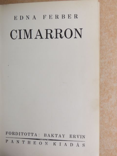 Edna Ferber - Cimarron [antikvár]