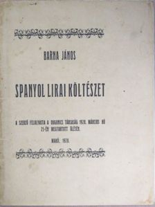 Barna János - Spanyol lirai költészet [antikvár]
