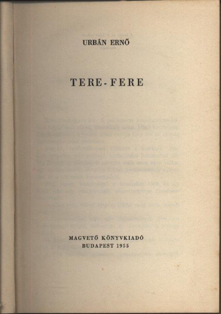 URBÁN ERNŐ - Tere-fere [antikvár]