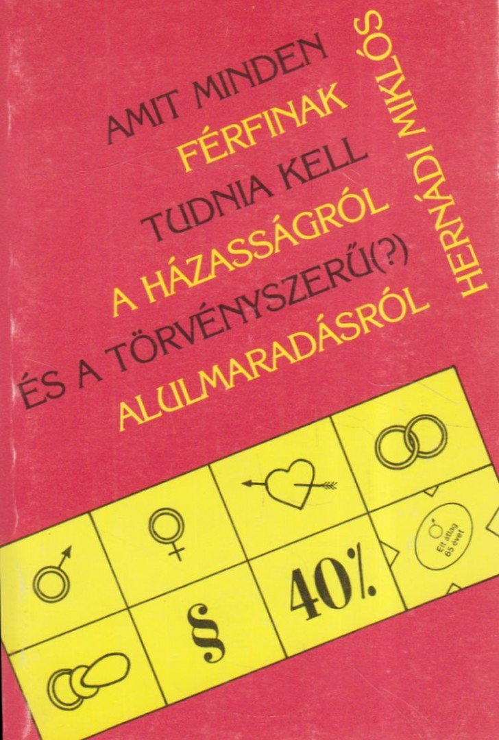 Hernádi Miklós - Amit minden férfinak tudnia kell a házasságról és a törvényszerű (?) alulmaradásról [antikvár]