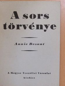 Annie Besant - A sors törvénye [antikvár]