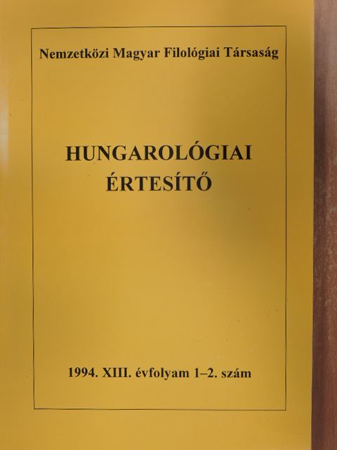 Hungarológiai Értesítő 1994/1-2. [antikvár]