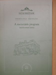 Barabás Gyula - A monetáris program [antikvár]