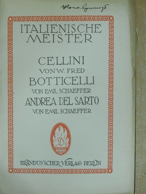 Emil Schaeffer - Italienische Meister [antikvár]