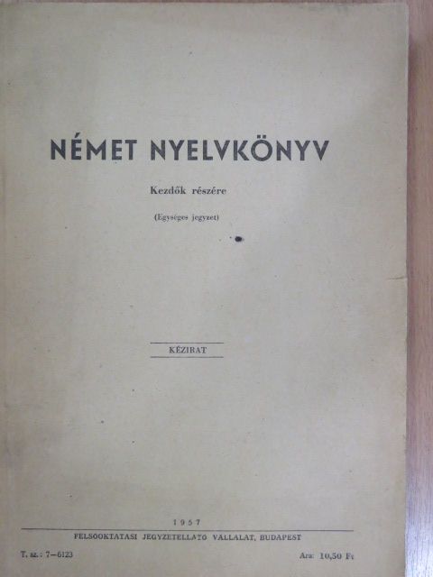 Dr. Szirmai Gina - Német nyelvkönyv [antikvár]